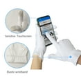 thumbnail image 5 of EvridWear 100% Cotton Touchscreen Moisturizing Unisex Gloves (White S-5 Pairs), 5 of 8