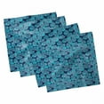 thumbnail image 2 of Turquoise Blue Decorative Satin Napkins Set of 4, Abstract Colored Exotic Pomegranate Fruit, Square Fabric Party & Dinner Napkin, 12", Turquoise Sea Blue, by Ambesonne, 2 of 2