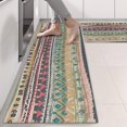 thumbnail image 2 of Kitchen Rugs Sets Of 2,Yellow and Pink Geometric Boho Pattern Anti Fatigue Kitchen Mat Rugs Non Slip Washable,Decorative Kitchen Floor Mats for Kitchen,Sink,Laundry,17"X47", 2 of 5
