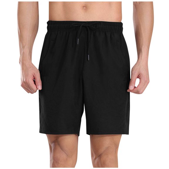 ZVNAΖH Mens Running Shorts Athletic Casual Beach Active Gym with Pockets Drawstring Quick Dry Shorts