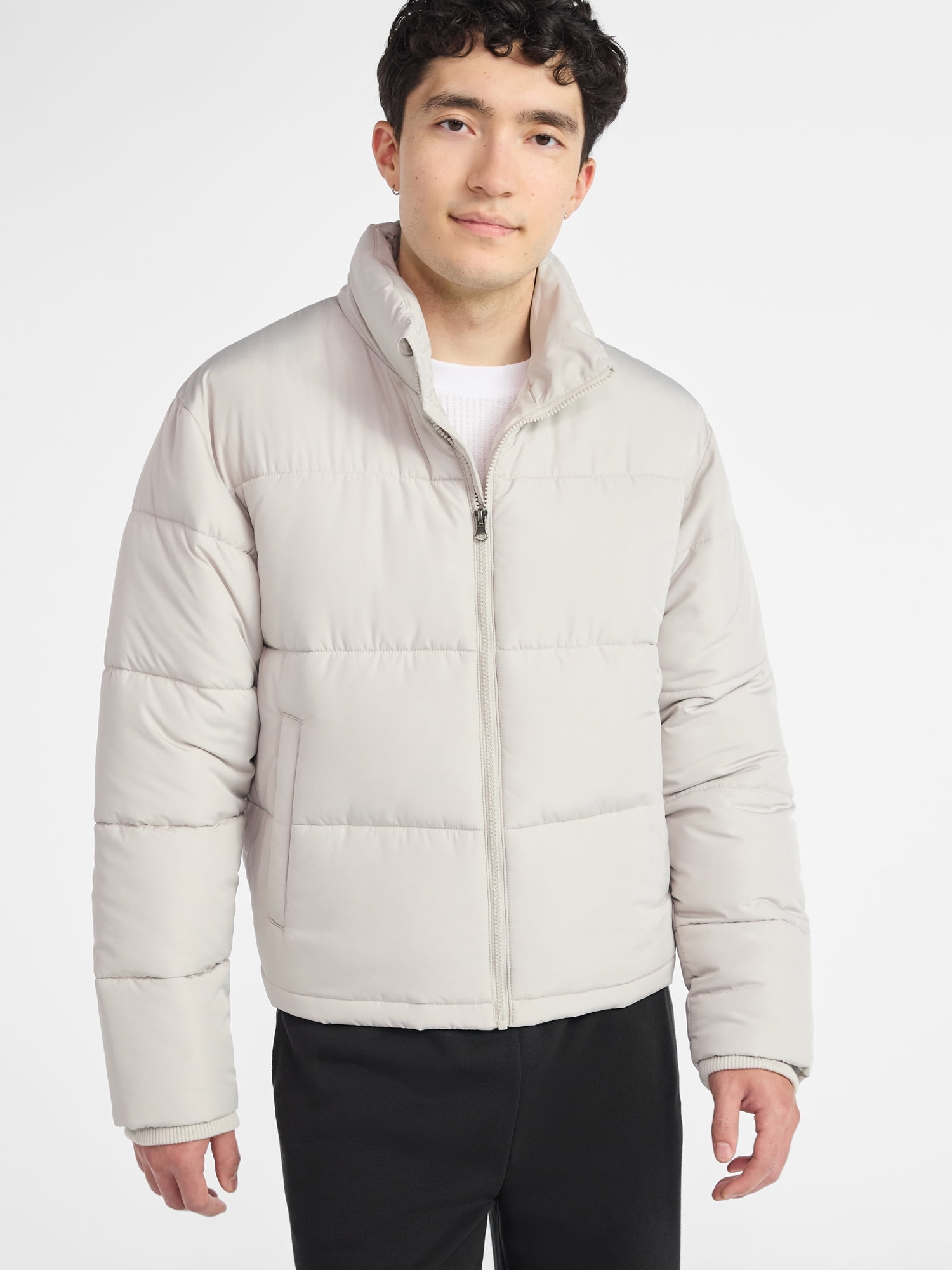 No Boundaries Men's and Big Men's Puffer Jacket, Size S-3XL