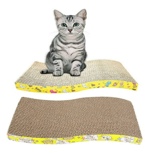 2 Pack Cat Scratcher Cardboard for Kittens, Corrugated Scratching Pad