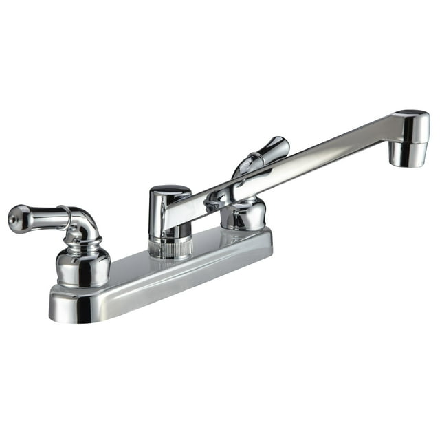 Pacific Bay Pb-K14Cp Grifo Para Fregadero De Cocina Con Palancas Clásicas - Revestimiento Metálico Sobre Plástico Abs (Cromo Pulido)