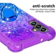 thumbnail image 4 of Glitter Case for Samsung Galaxy A13 5G, Bling Sparkle Colorful Gradient Quicksand Soft TPU Liquid Cover Case with Ring Stand for Samsung Galaxy A13 5G/ A04S/ M13 5G/ A04 4G JB-Purple Blue, 4 of 7