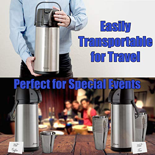 101 Oz Thermal Coffee Dispenser Insulated Coffee Airpot with Coffee Air Pump 
