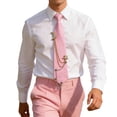 thumbnail image 2 of Conairie Womens Mens Ties Metal Chain Necktie Pre-Tied Adjustable Tie for Uniform School Shirt Accessory Pink One Size, 2 of 6