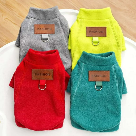 4 Pack Classic Fleece Sweater, Turtleneck Sweatshirt, Dog Winter Clothes for Small Dogs Boy Girl, Pet Pullover Jumper, Cat Apparel
