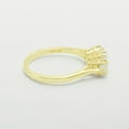 thumbnail image 5 of LBG British Made 10k Yellow Gold Synthetic Cubic Zirconia Womens Anniversary Ring - 33 size options - Size 8.75, 5 of 6