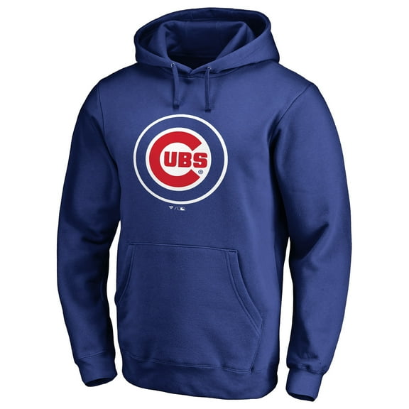Men's Royal Chicago Cubs Official Wordmark Fitted Pullover Hoodie