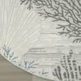 thumbnail image 3 of Nourison Pompeii Modern Ivory Grey Blue 7'10" x Round Area Rug  (8 Round), 3 of 8