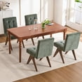 thumbnail image 6 of Kidol & Shellder Modern Upholstered Dining Chairs Set of 2 Tufted Armless Kitchen Chairs with Linen Fabric & Wooden Legs,Green, 6 of 9
