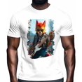 thumbnail image 2 of Camisetas casuales de manga corta con guitarrista de Funky Fox para hombre, camisetas gráficas, 2 of 8