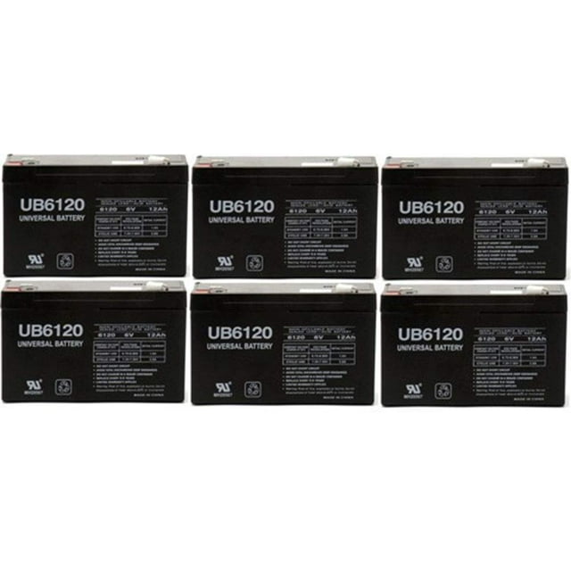 Batería UPG UB6120, 6 V, 12 AH, paquete de 6