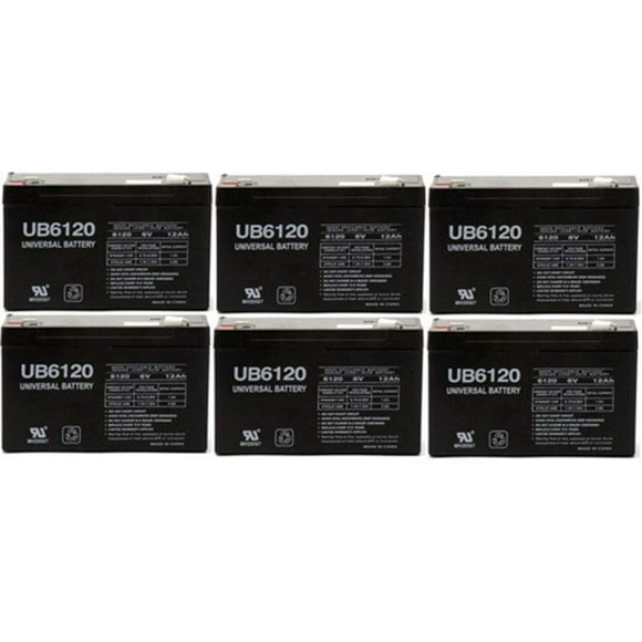 Batería UPG UB6120, 6 V, 12 AH, paquete de 6