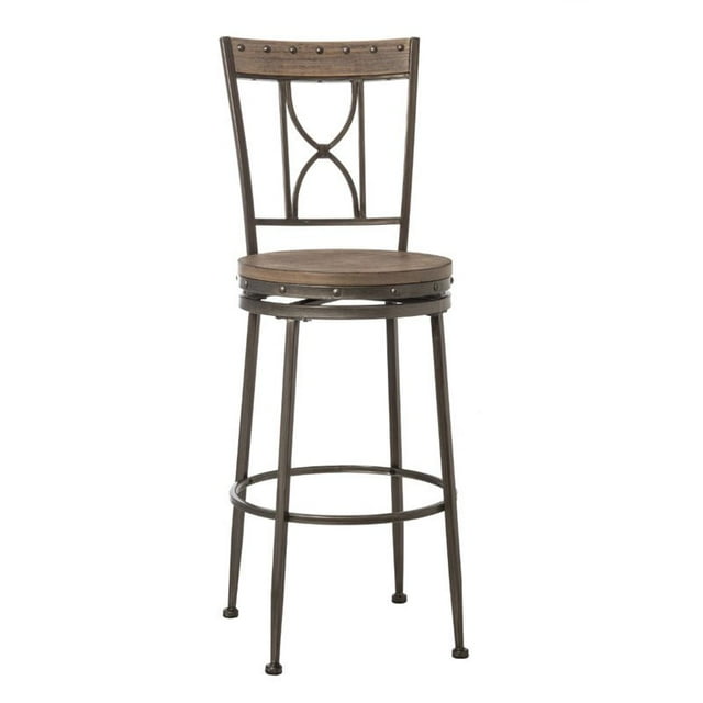 Hillsdale Paddock Tabouret de Bar en Métal de 30 Po Gris/brun