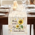 thumbnail image 3 of Sunflower Table Runner, Vintage Botanical Washable Cotton Linen Table Runners 48 Inches Long, Dresser Scarf Runner for Nightstand/Coffee/End Tables 13''x48'' Farmhouse Floral, 3 of 9