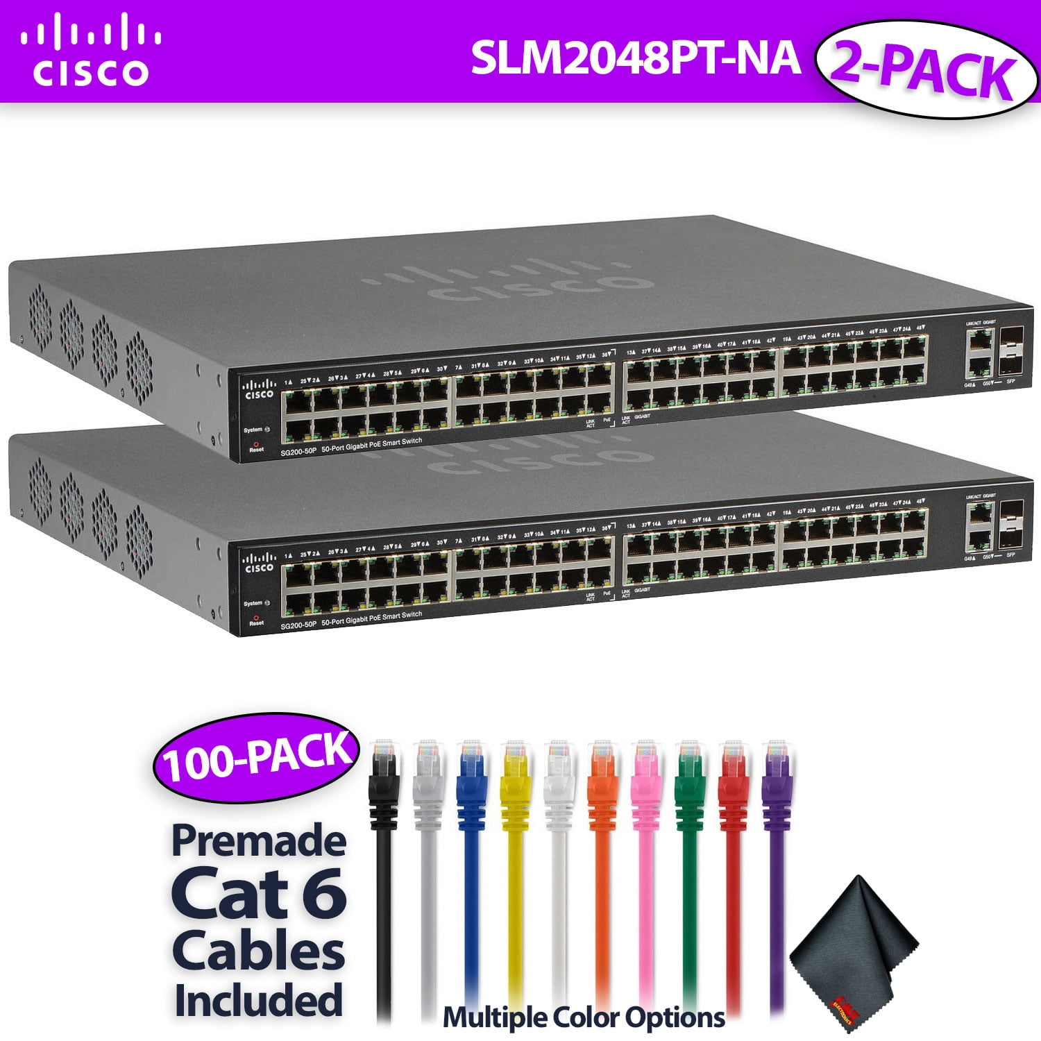 Cisco SF200-48 • SLM248GT 48-Port PoE Smart Switch ■SAMEDAYSHIPPING■ 