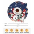 thumbnail image 6 of 15 Inch Round Placemats Set of 6, Navy Blue Christmas Non Slip Heat Insulation PP Table Mats, Snowman Xmas Tree Coastal Snowflake Starfish Washable Place Mats for Kitchen Dining Party Table Decor, 6 of 7