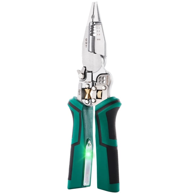 Herramienta pelacables FAITIO 8 en 1 con comprobador de voltaje 10-18 AWG