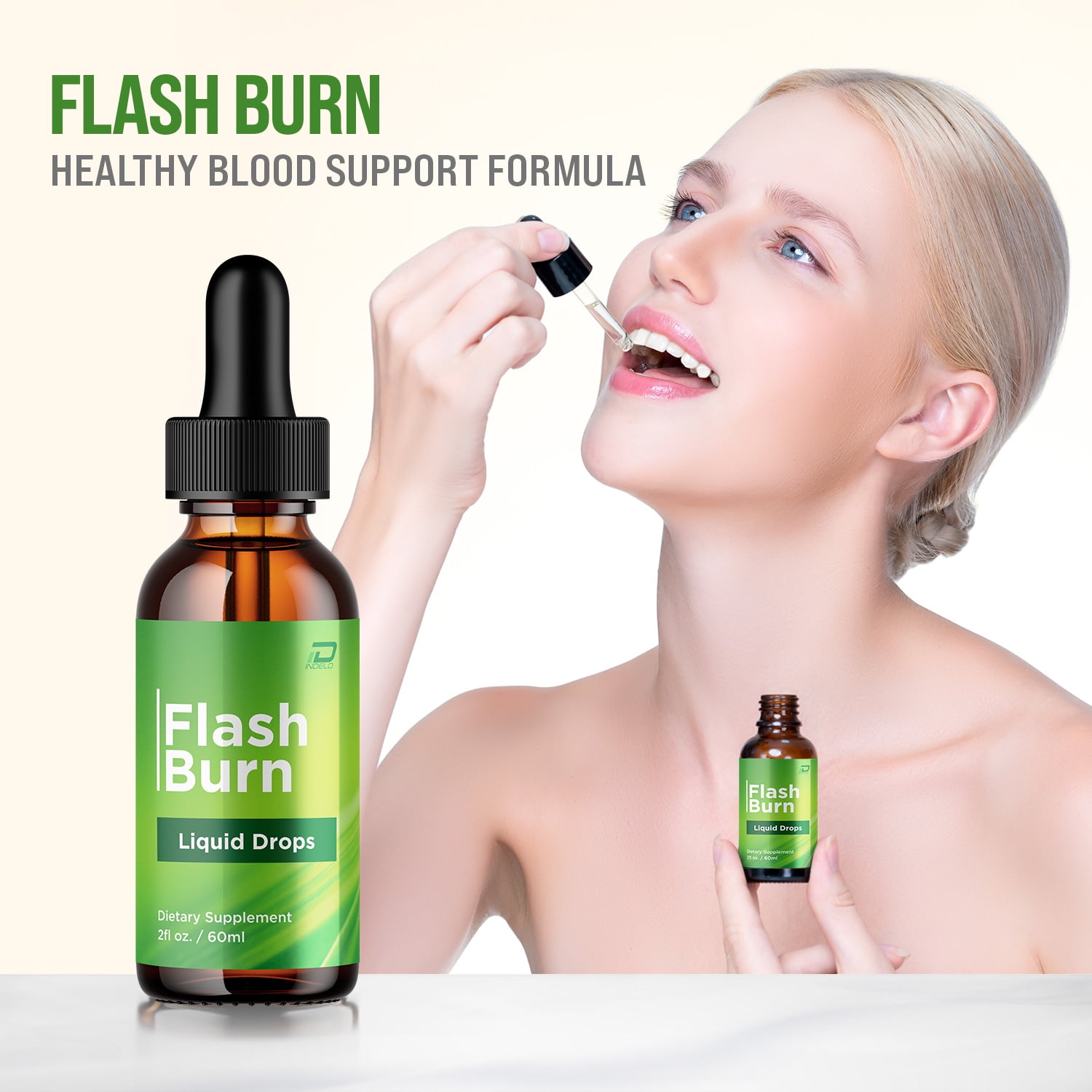 Flash Burn Drops Healthy Formula - FlashBurn Liquid All Natural Healthy Levels, Extra Strength, Flash Burn Reviews, 3 Pack, 3 Month Supply