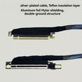 thumbnail image 3 of PCIE 5.0 X16 Graphics Card Extension Cable Silver-Plated PCI-E GEN5 64GT/S Adapter for Enhanced Server Performance 60CM, 3 of 8