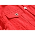 thumbnail image 3 of LZLER Ripped Jean Jacket for Men Red Fashion Denim Jacket Men, 3 of 5