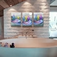 thumbnail image 3 of Canvas Wall Art For Bedroom Wall Decorations For Living Room Modern Girl''S Room Wall Decor Bathroom Poster Painting Abstract Leaves Wall Pictures Office Art Kitchen Home Decor Artwork 3 Piece Set, 3 of 6