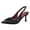 Black, variant on Bowtie Pointed Toe Slingback Kitten Heels for Women Prom Dressy Elegant Slip on Vintage Leather Stiletos for Ladies Wedding Party Gold Size 9.5