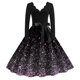 thumbnail image 3 of Vestidos de Lino Para Mujer Vestido Para Mujer Moda Manga Larga Cuello En V Fiesta de Noche de Navidad Fiesta de Graduación Vestido de Playa, 3 of 3