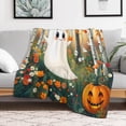 thumbnail image 4 of NIANHE Pumpkin Ghost Bohoo blanket, comfortable and soft, warm casual blanket, printed design, winter sofa dormitory home decoration, must-have travel product. Size is 30x40 inches., 4 of 5