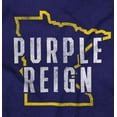 thumbnail image 2 of Minnesota Purple Reign State Shape MN Men's Graphic T Shirt Tees Brisco Brands S, 2 of 6