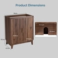 thumbnail image 5 of Ktaxon Fluted 30'' Bathroom Vanity Cabinet without Sink Top, U - shaped Shelf, Walnut (Only Cabinet), 5 of 10