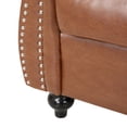 thumbnail image 5 of GDF Studio Madelena Chesterfield Faux Leather Tufted Loveseat with Nailhead Trim, Cognac Brown and Dark Brown, 5 of 9