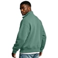 thumbnail image 6 of WIZUTIZ Men's Solid Color High Neck Zip Up Sweatshirt Long Sleeve Casual Pullover Top, 6 of 7