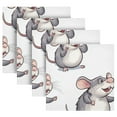 thumbnail image 5 of Qxltty Lovely Cartoon Rat Napkins 20×20in Perfect for Parties Dinners Weddings Cocktail Housewarming Cloth Napkins Set of 1, 5 of 8