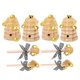 thumbnail image 2 of 1 Set Vibrant Bee Ornaments Honeycomb Decorations for Themed Parties Bridal Showers Spring Celebrations Reusable Easy Install Tiered Tray Decor, 2 of 5