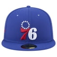 thumbnail image 2 of Men's New Era Royal Philadelphia 76ers Throwback Pennant 59FIFTY Fitted Hat, 2 of 6