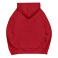 thumbnail image 5 of HAPIMO Women's Oversize Hoodies Casual Long Sleeve Pullover Tops Fall Classic Comfy Hoodie Solid Kangaroo Pocket Hooded Sweatshirts Red XL, 5 of 5