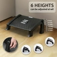 thumbnail image 2 of Foot Rest, Six Heights Adjustable Foot Rest for Under Desk at Work, Ergonomic Foot Stool for Under Office Desks, Under Desk Footrest with Foot Massage Roller, Office Leg Rest (Classics), 2 of 12