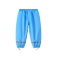 thumbnail image 6 of Fesfesfes Kids Unisex Waterproof Rain Pants Elastic Waist Lightweight Windproof Outdoor Trousers for Boys Girls Toddler Daily Wear Ages 1-8 Years, 6 of 9