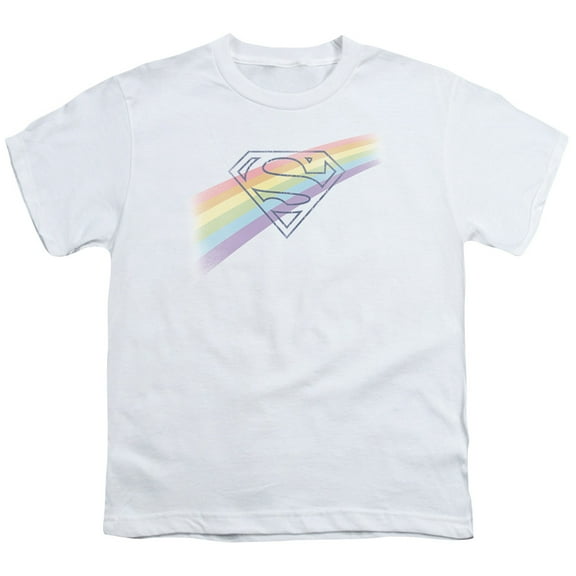 Superman - Distressed Outline - Youth Short Sleeve Shirt - X-Large