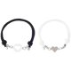 thumbnail image 1 of LUVCLS 1 PAQUETE de pulseras de pareja para mujeres y hombres, pulsera a juego con forma de corazón y atracción de amor, regalos para amantes, novios, novias, mejores amigos, 1 of 7