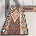 thumbnail image 2 of Kitchen Rugs Sets Of 2,Boho Red Southwestern Ethnic Pattern Anti Fatigue Kitchen Mat Rugs Non Slip Washable,Decorative Kitchen Floor Mats for Kitchen,Sink,Laundry,17"x47"+17"x47", 2 of 5
