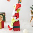 thumbnail image 4 of Muñeca verde sentada desmontable hecha a mano para muñeca sin rostro,muñeca verde barbuda para muñeca de piernas largas,regalo de vacaciones,decoración de fiesta(Buy 2 Save 10%), 4 of 5