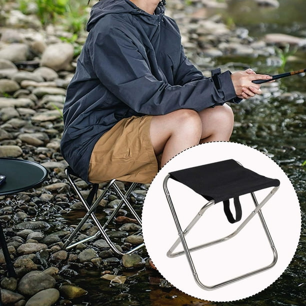 Camping Stool Folding, Fishing Chair, Easy to Carry, Foldable Camping Seat,  Saddle Chair Portable for Party Fishing Festival Gardening Hiking Black