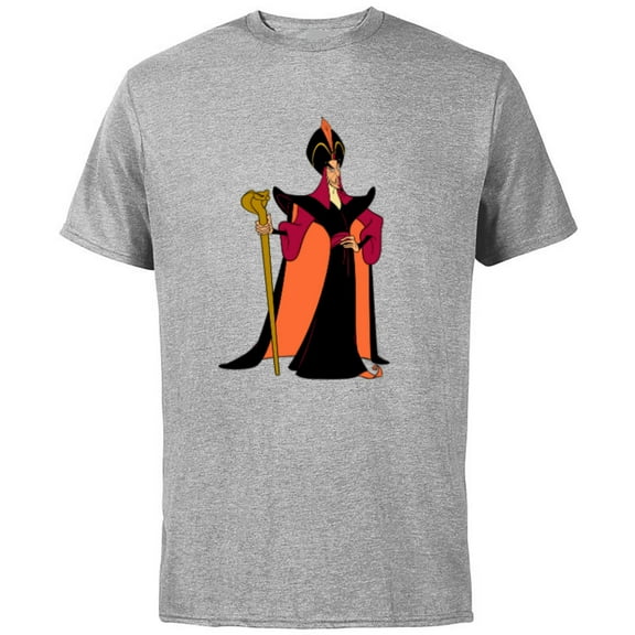 Disney Villains Aladdin Jafar - Short Sleeve Cotton T-Shirt for Adults - Customized-Athletic Heather