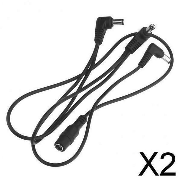 Conector de Alimentación Baoblaze adaptador de corriente de Codo de 3 Pines para Guitarra 2 piezas