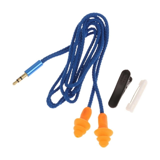 MERIGLARE Ear Plug Headphones Corded Earplug Work Earbuds for Working Concert Sleeping blue 70cm