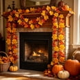 thumbnail image 2 of AuroraX Halloween Artificial Maple Leaves Vines Fall Harvest Festival Ornaments Hanging Farmhouse Outdoor Garden Fall Yard Decoration for Home, 2 of 8