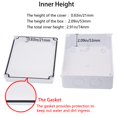 thumbnail image 4 of GFDYREE Junction Box, Project Box with Reserved Holes IP65 Waterproof Dustproof Electrical Box ABS Plastic Project Enclosure White 7.9 x 6.1 x 3.1 Inch, 4 of 6
